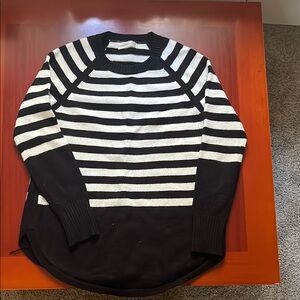 Anthropologie Black and White Striped Sweater